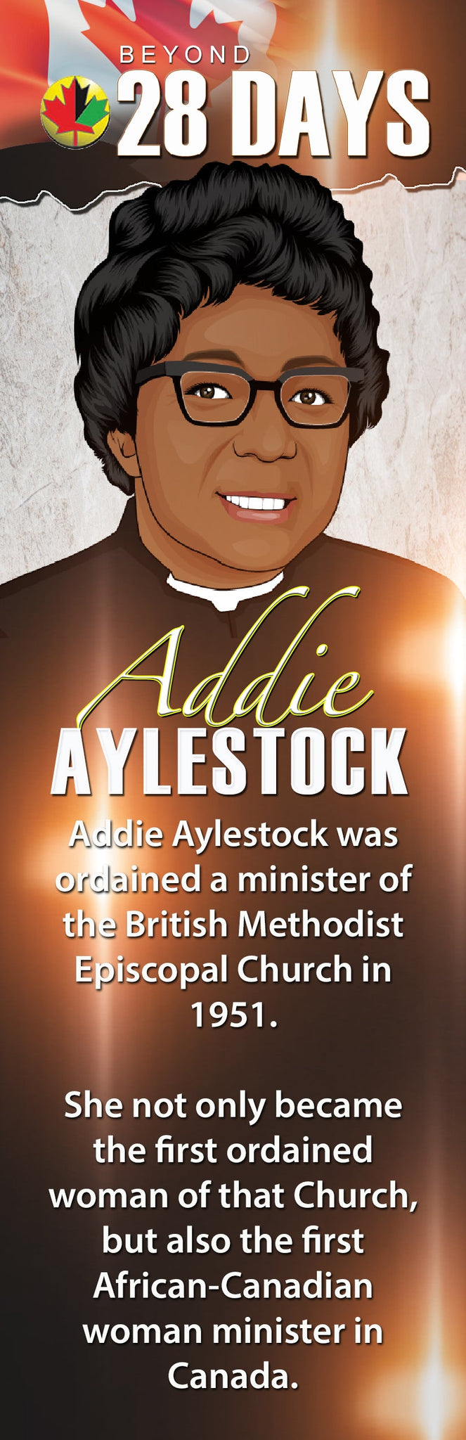Reverend Addie Aylestock, first African-Canadian woman to be ordained as a minister in Canada