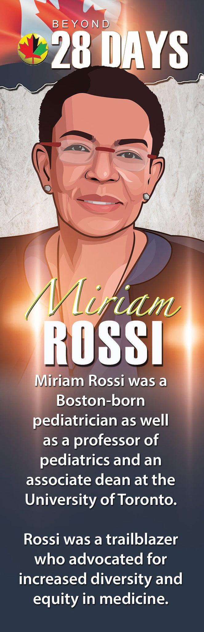 Miriam Rossi, respected pediatrician, professor, etc.